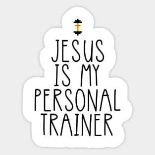 Jesus Is My Personal Trainer Funny Christian Faith Religious Cute Sticker